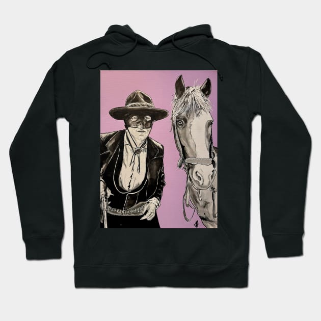 William S Hart and Fritz the Wonder Horse Hoodie by MadsAve